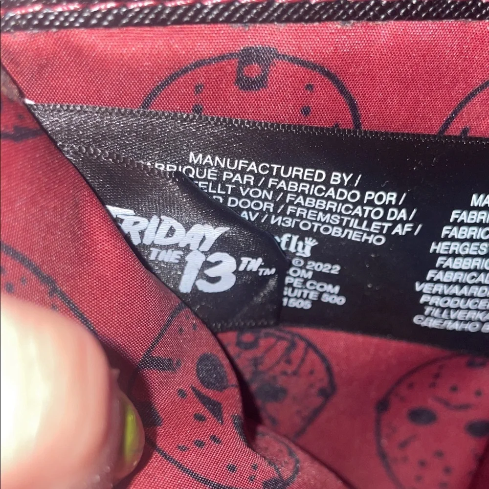 Loungefly Red and Black Friday the 13th Wallet - Picture 5 of 6